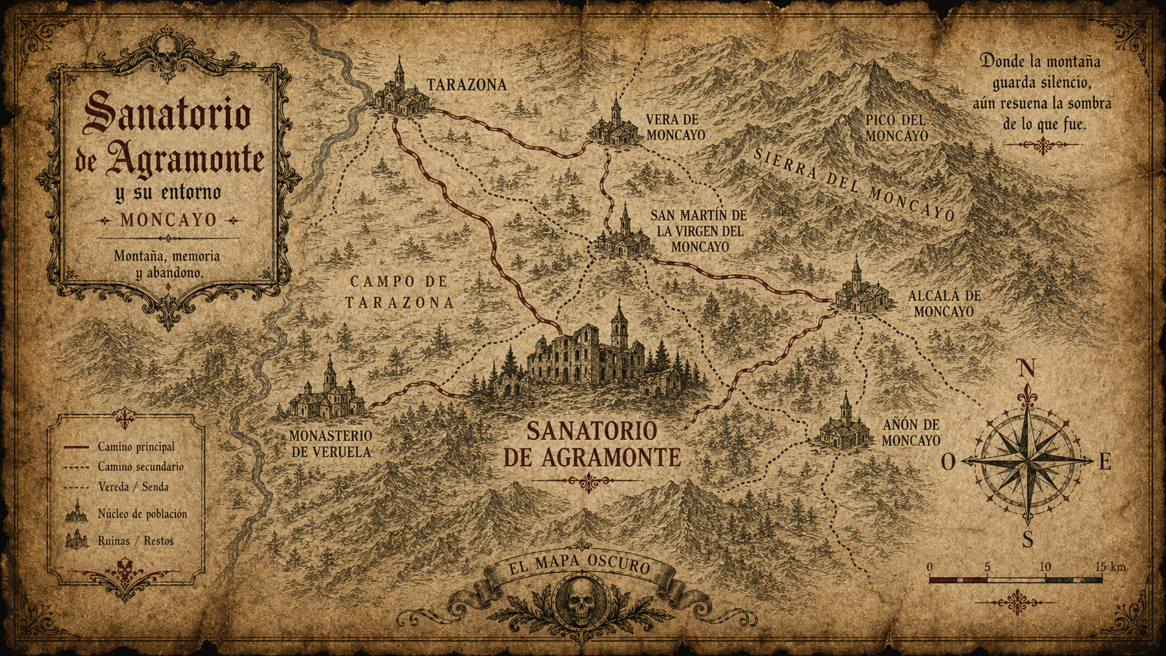 Mapa del Cartógrafo Oscuro — Agramonte y la sombra del Moncayo