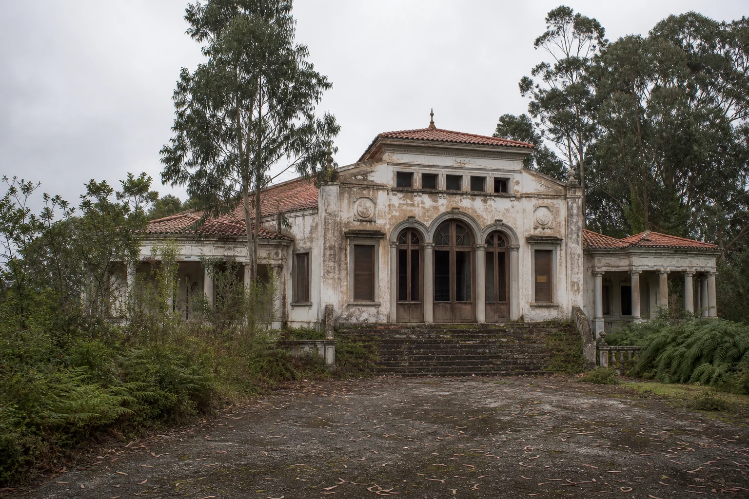 Recreación del antiguo teatro y los pabellones sanitarios de la Isla de Pedrosa