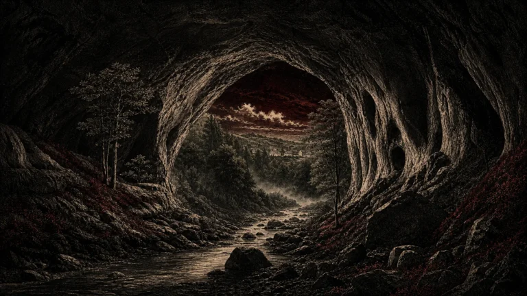 Cuevas de Zugarramurdi y la Regata del Infierno — ilustración El Mapa Oscuro